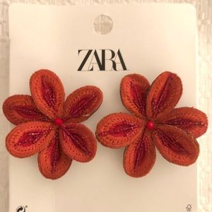 Zara Oversized Flower Statement Earrings